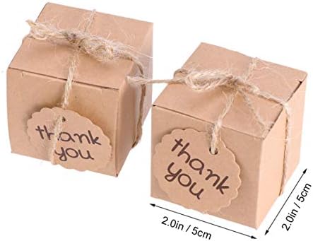 Presentes de chocolate Kesyoo 20pcs Kraft Candy Boxes agradecem caixas de doces Diy Brown Paper Press