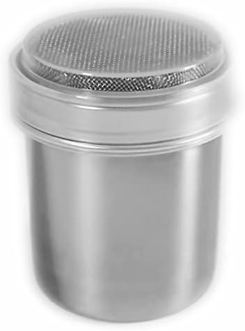 1 Shaker Shaker Sifter Dispensador Recipiente de espanador Aço inoxidável para canela Farinha em pó de açúcar de bicarbonato