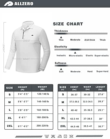 Camisa polo masculina allZero rápida seca longa e curta Camisas de roupas ativas performance de tênis atlético Cirtas de colarinho