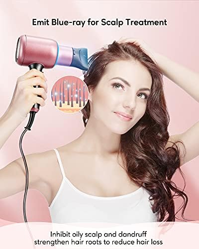 Secador de cabelo iônico salão de salão de ondulação e alisadores de cabelo, pegam cabelos sem frizz, secador de sopro de 1875 watts para secagem rápida e silencioso