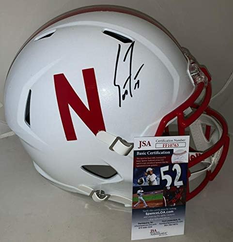 Scott Frost assinou o Nebraska Cornhuskers F/S Speed ​​Helmet JSA autografado - Capacetes da faculdade autografados