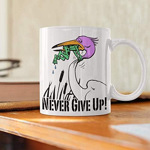Nunca desista de caneca de café - lembrete diário para nunca desistir de si mesmo - Inspirational Coffee Caneca - Gag Funny