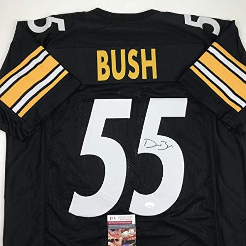 Autografado/assinado Devin Bush Pittsburgh Black Football Jersey JSA COA