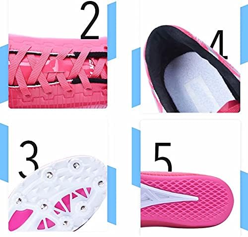 Jryⓡ Mulheres rastreiam Spike Running Sprint Shoes - Sapatos de atletismo Sapatos esportivos profissionais leves para meninos, meninas,
