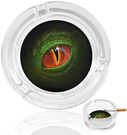 Green Dragon Eye redond redonda de cinzas de vidro por cigarros
