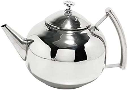 Bules de chá modernos em aço inoxidável com infusor removível para folhas soltas e saquinhos de chá, bules resistentes ao calor