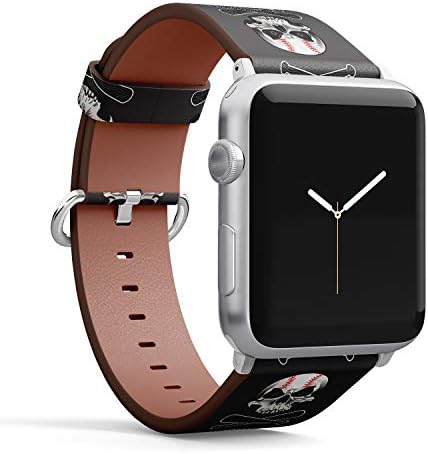 Cinta de pulseira de couro padronizada para séries de relógios Apple 4/3/2/1 gen, substituição para bandas iwatch 38mm/40mm