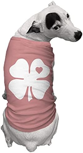 Trevo de quatro folhas com coração - camisa de cachorro