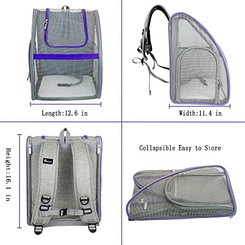NextFri Pet Transporty Mackpack, ventilada e respirável para cães de gatos, dobrável projetado para viagens, caminhadas e uso ao ar
