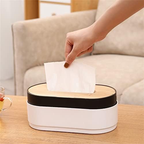Lysldh White Living Room Desktop Japanese e Wood Caixa de lenços de papel Caixa de papel Caixa de armazenamento multifuncional criativo doméstico