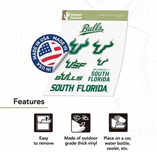Adesivo da Universidade do Sul da Flórida USF Bulls adesivos de vinil Decalques de vinil Scrapbook de carro de garrafa de água