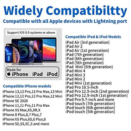 [Apple MFI Certified] Lightning to HDMI adaptador compatível com iPhone iPad, Adaptador AV Digital Lightning 1080p HD TV Conector