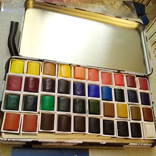 2 x Paleta de tinta em aquarela vazia com 40pcs de meia panela vazia, 20pcs Planeiras cheias vazias