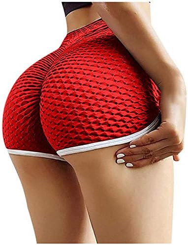 Mulheres High Caists Yoga Shorts Lucro Butting Tummy Control Calças quentes esportes Ginástica ruched Running Leggings Beach