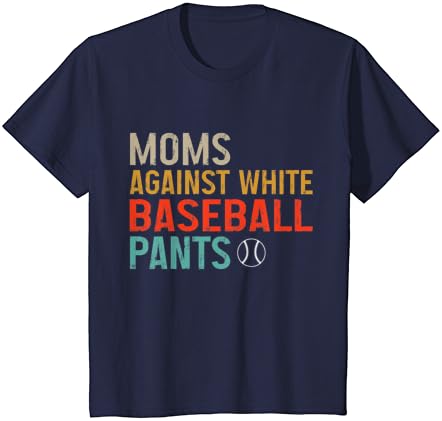 Mães contra calças de beisebol brancas camiseta de beisebol