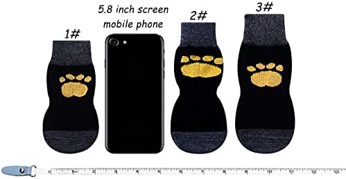 Avaner 6 PCs Dog Socks, meias de garra de cachorro anti-deslizamento, 3 pares protetor de pata com tiras ajustáveis ​​para cão