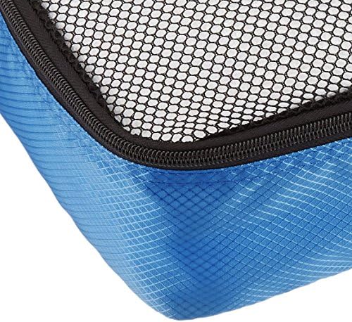 Basics Small Packing Travel Organizer Cubes Set, azul - conjunto de 4 peças