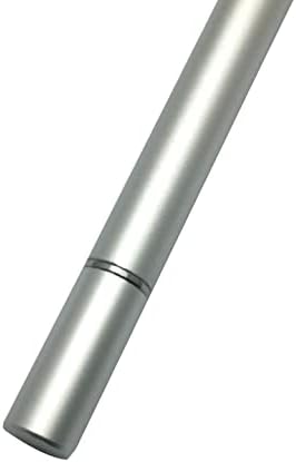 Caneta de caneta de onda de ondas de caixa compatível com ulefona armadura x8i - caneta capacitiva dualtip, caneta de caneta de caneta capacitiva de ponta de ponta de fibra para ulefona armadura x8i - prata metálica