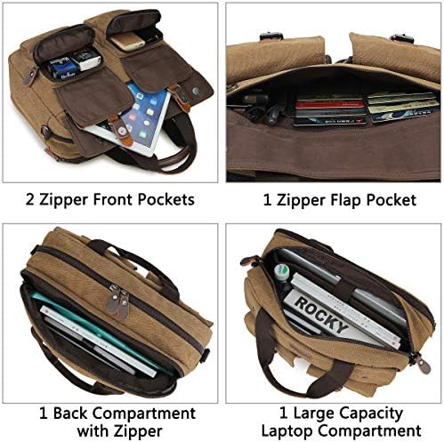 Bolsa de mensageiro Ravuo para homens, resistente à água 15,6 17,3 polegadas Bolsa de laptop Bolsa casual Satchel