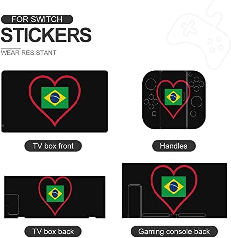 Love Brasili Red Heart Stickers Full Wrap Decal