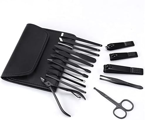 Irdfwh 16pcs Profissão Clippers de unhas Defina pedicure e manicure de unhas de aço inoxidável