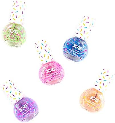 Três aplausos para meninas - Conjunto de esmaltes de confete - conjunto de esmaltes para meninas e adolescentes - inclui 5 cores