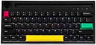 Yunzii Ajazz K620T Teclado mecânico sem fio com suporte de telefone integrado com 61 teclas ， rgb retroiluminado, botton de volume e calças de chave PBT para Win/Mac/Gaming