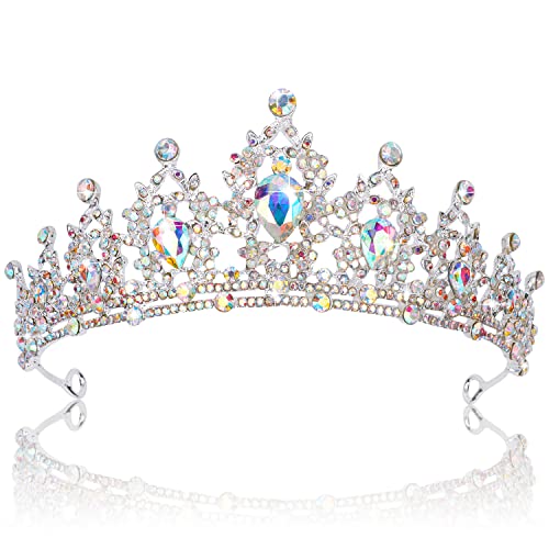 Chanaco Princess Coroa Tiaras para meninas coroas para mulheres Rainha Coroa Tiaras para mulheres Coroa de prata para