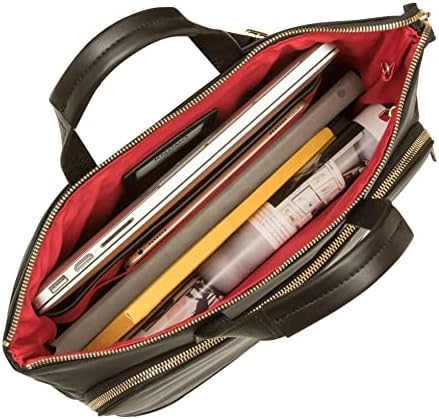 Knomo Harewood 16 2-em 1 Backpack para sacola de laptop, bolsa de negócios da Braça Profissional, preto com hardware dourado