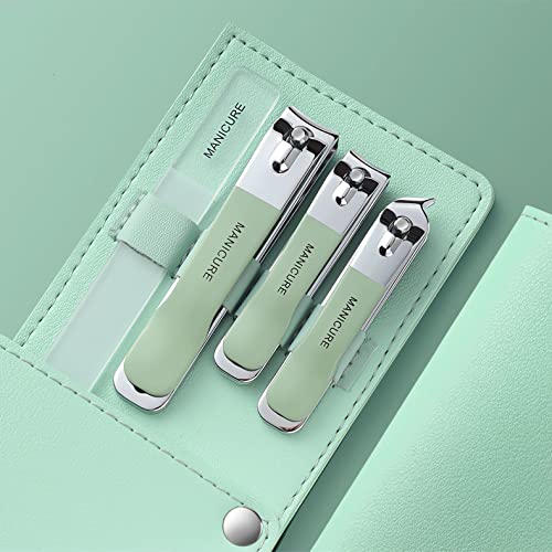 4 PCS Manicure Conjunto de unhas de aço inoxidável Clippers, ferramenta de beleza Conjunto portátil Kits de higiene profissional,