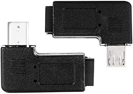 INOVAT 1 par de ângulo esquerdo do Micro USB masculino de 90 graus de USB masculino para micro adaptadores de plugue feminino