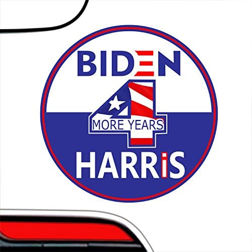 Biden Harris mais 4 anos adesivo - Joe & Kamala President -Íal Decalque político | Para o carro de carro de carros Janela