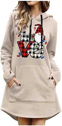 Camisas de Natal de Aodong para mulheres Gnome Rena Tops Graphic Sweater de manga comprida Sweatshirs da moda da moda