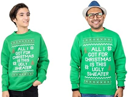 Noroze meninos masculinos combinando o moletom de natal, suéter de elfo elfo feia