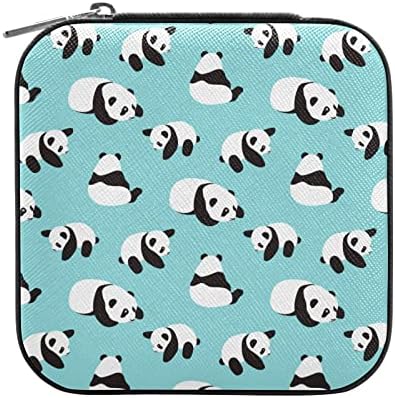 EMELIVOR CARAÇÃO DE PANDAS DE VIAGEM DE VIAGENS CASA DE JOIXAS PU PU CAIL CAIXA DE JOIXAS PORTÁVEIS Organizador de jóias de jóias de jóias para colar de colar de colar para colar Bracelete Presentes de exibição de caixa de exibição para mulheres meninas