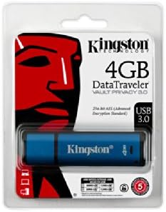 Kingston Digital 4GB Traveler de dados AES Encrypted Vault Privacy 256bit 3.0 Usb Flash Drive