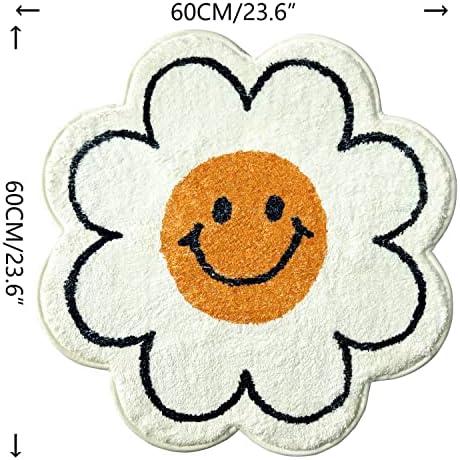 Fomaile Smiley Face Rug Rapet Tapete de banheiro fofo tapete forte Ranta de banho de água forte super absorvente e fofo Machine