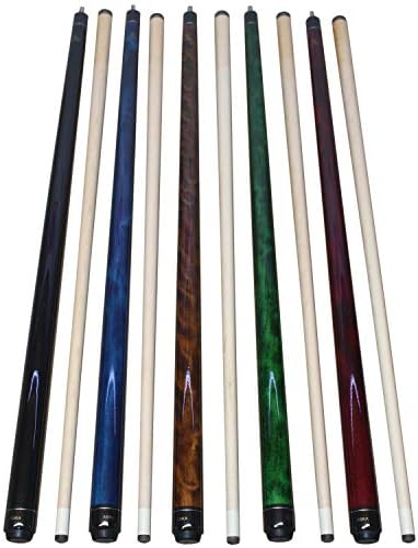 Conjunto de sticks de piscina de 2 peças Aska lec, 58 polegadas, bordo canadense de hard rock, 5/16x18 junta, dura dura longa colada