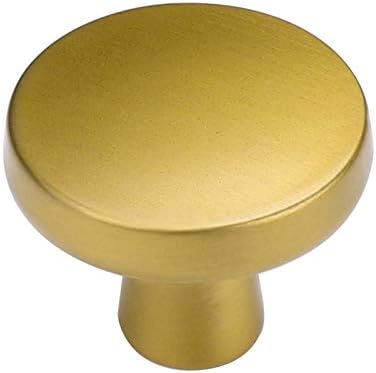 Mutradores de gabinete de latão escovados do Goldenwarm Buttos de cômoda de ouro maciço - LS5310YW Maça de gaveta moderna