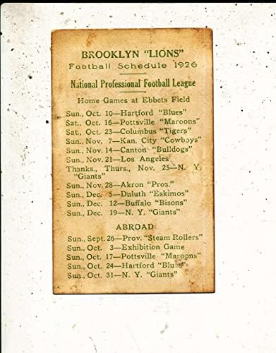 1926 O time de futebol do Brooklyn Lions da NFL agenda de bolso assinado! Carta JSA - bolas de futebol autografadas