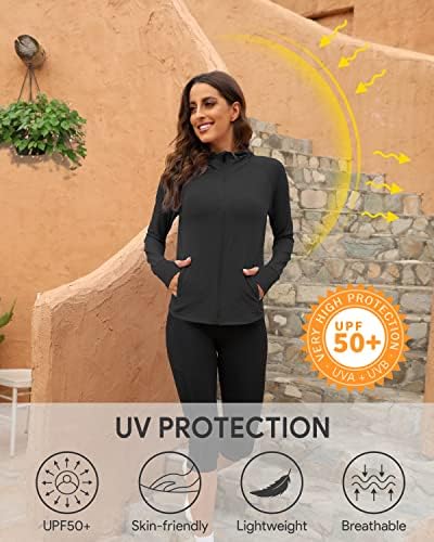 WE1FIT FILL FEMNIMENTO MULHER 50+ Sun Protection Jacket Capuz Camisas Sun