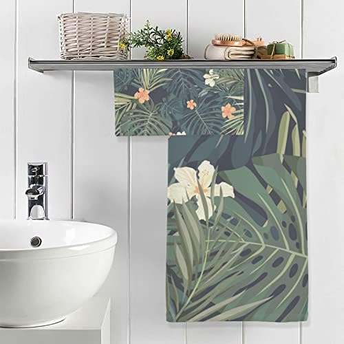 Toalha de banho de hibiscus tropical havaiana Toalhas de banho de algodão para toalhas de banheiro Conjuntos de banheiros