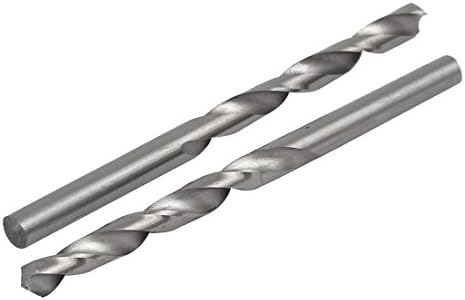 Aexit 6,2 mm DIA Tool Titular de 100 mm de comprimento HSS reto reta Fursão de perfuração Twist Drill Bit Drilling Tool 10pcs Modelo: