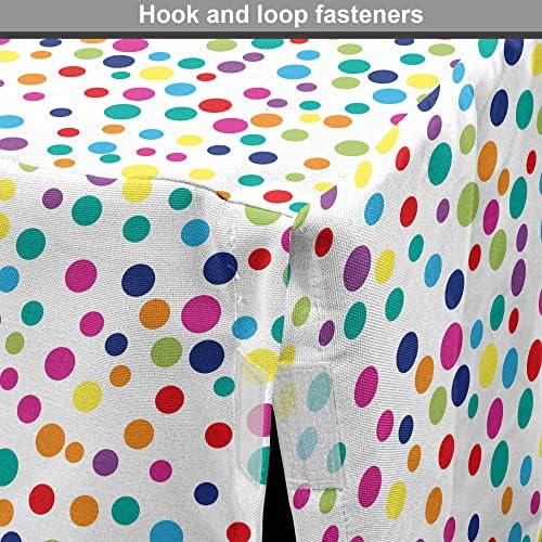 Capa de caixa de cães colorida lunarável, abstrato colorido Dots alegre arranjo feliz de formas geométricas, capa de canil de estimação