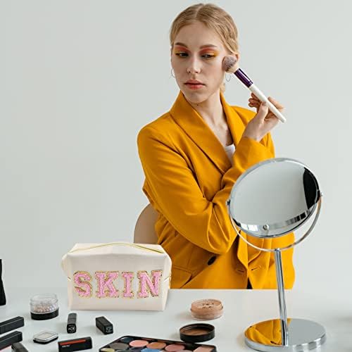 Locisne Travel Makeup Trem de estojo de maquiagem Cosmética Organizador do artista portátil Bolsa de armazenamento com divisores ajustáveis