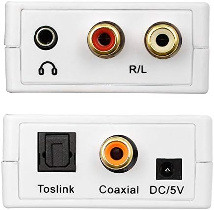 OCS - Cabos Adaptador de Audio Digital a Analog Adaptador Digital Toslink coaxial para 3,5 mm RCA Conversor de áudio analógico
