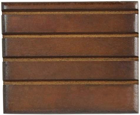 Decomil Desafio Militar de moedas Stand -Walnut -Wood 4 linhas pequenas