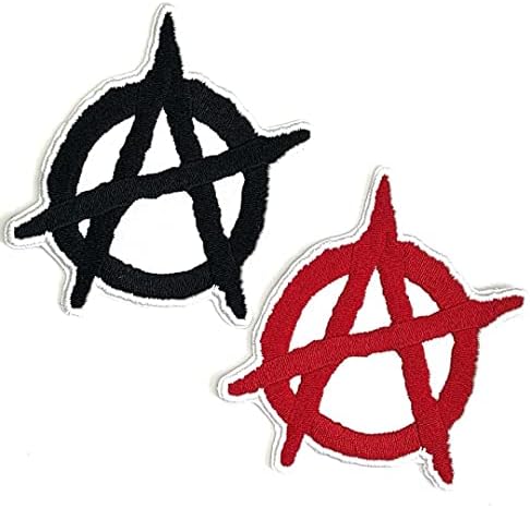 OysterBoy Anarchy Symbol Anarquismo Anarquista Punk Goth Gotal Bem feito fios de qualidade Apliques decorativos bordados Ferro/ costurar