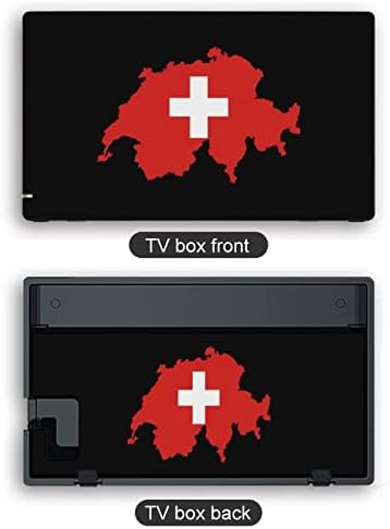 Switzerland Swiss Flag country Mapa Skin Skin for Switch/Switch Lite, conjunto completo de adesivos fofos Tampa de protetor para o console de switch Joy-Con Dock