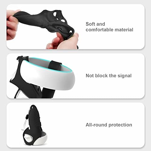 Tomsin VR Silicone Face Tampa, Touch Controller Grips Tampa, tampa frontal da concha com tampa de lente, protetor anti-lancho